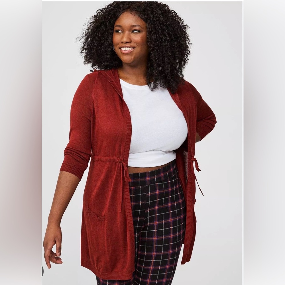 Torrid cranberry Cardigan Torrid size 00 Sweater #A